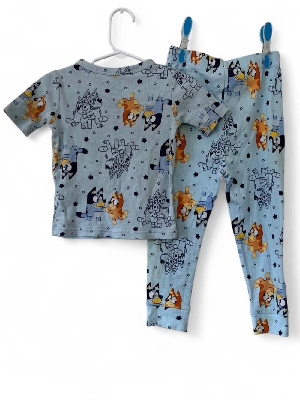 Toddler Unisex 4T Bluey 2 Piece Short Sleeve Pajama Set Bluey Bingo Graphic - Picture 2 of 8